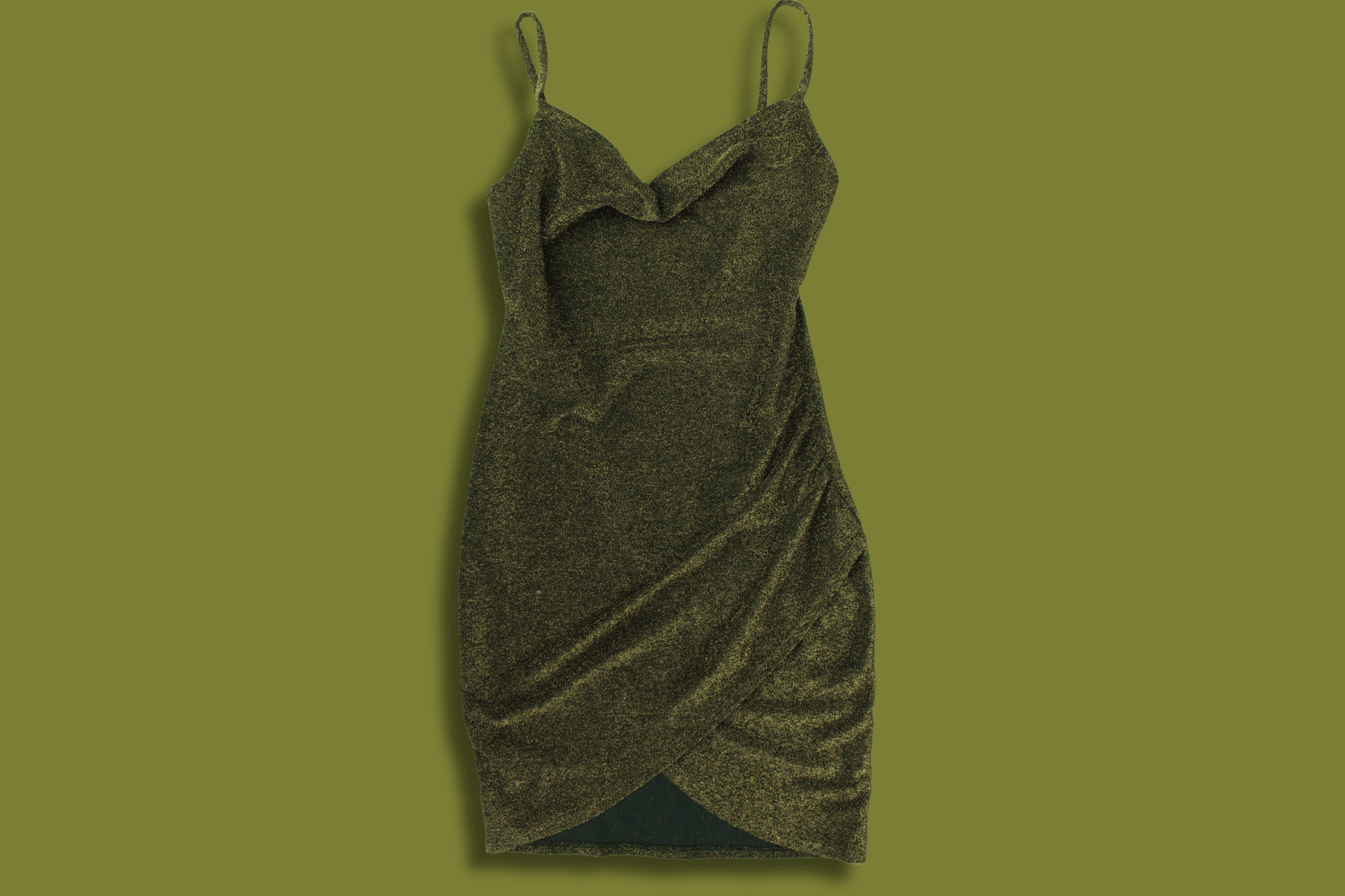 Sparkly Ruched Mini Dress
