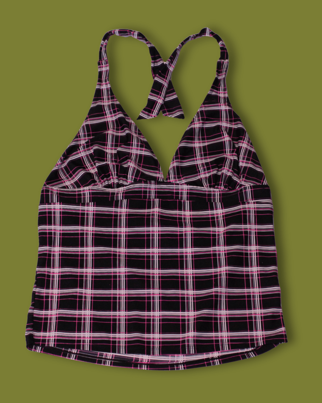 Plaid Tankini and Swim Shorts Set