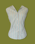 Striped button-up tank top