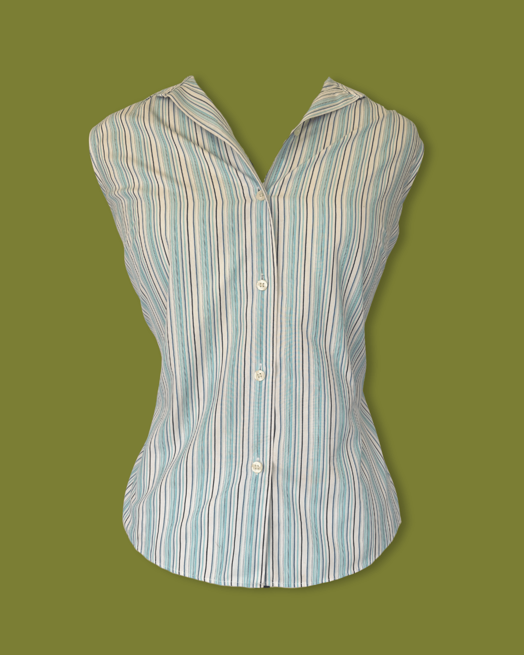 Striped button-up tank top