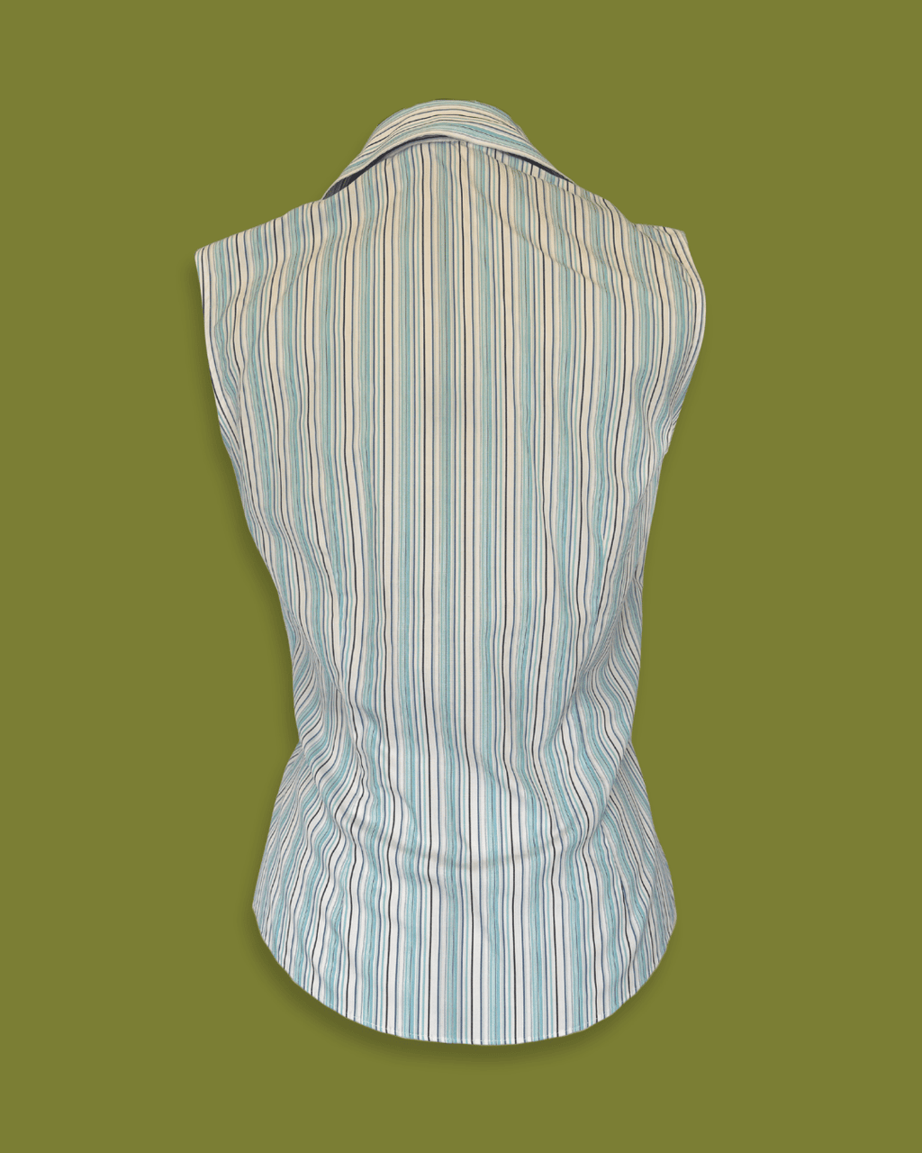 Striped button-up tank top