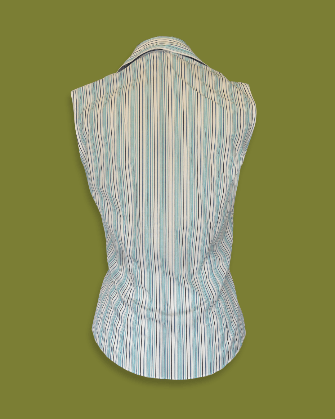 Striped button-up tank top